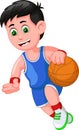 Funny Basketball Player Cartoon
