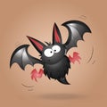 Funny Bat Vector Royalty Free Stock Photo