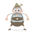 Funny bavarian man in lederhosen