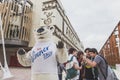 Funny bear costume at Expo 2015 in Milan, Italy