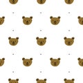 Funny Bears. Abstract seamless pattern background