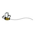 Cute Bee Character Logo Vector