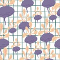 Funny beetroot backdrop. Hand drawn geometric beet seamless pattern