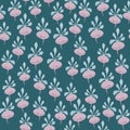 Funny beetroot backdrop. Hand drawn geometric beet seamless pattern on green background