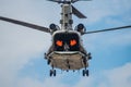 Funny big red hands waving from the helicopter cockpit in the RIAT airshow