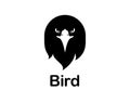 Funny bird logo abstract icon