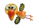 Funny bird made of vegetables