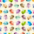 Funny birds background