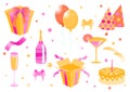 Funny birthday icons