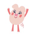 Funny bizarre quirky pink pig
