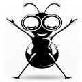 Funny black ant