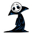 Funny black cloak ghost nightmare character cartoon