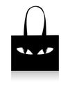 Funny black shopping bag with eyes Royalty Free Stock Photo