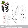 Funny blackcurrant. Vector numbers game.