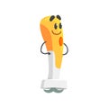 Funny blender character with smiling face, humanized home electrical equipment vector Illustration