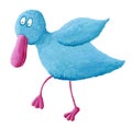 Funny blue bird