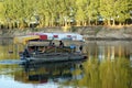 Funny boat on dnistro river moldova