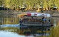 Funny boat on dnistro river moldavia