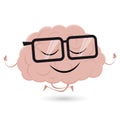 Funny brain is doing yoga Royalty Free Stock Photo