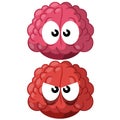 Funny brain with eyes. Cute and evil character. Thought and think