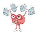 Funny brain training with barbell