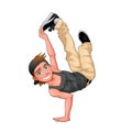 Funny breakdancer. Royalty Free Stock Photo