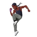 Funny breakdancer. Royalty Free Stock Photo