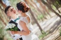 Funny bride and groom Royalty Free Stock Photo