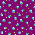 Funny bright seamless pattern with blueberries