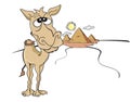 Funny Brown Camel, illustration Royalty Free Stock Photo