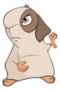 Funny brown guinea pig cartoon