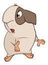 Funny brown guinea pig cartoon