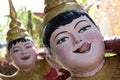 Funny Buddhist Temple Statues Royalty Free Stock Photo