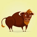 Funny bull. Cartoon character