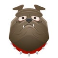 Funny bulldog clipart vector