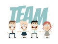 Funny business people are a team