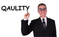 Funny Businessman Can't Spell Quality