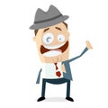 Funny businessman with hat and jacket