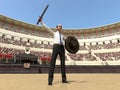 Funny Businessman, Roman Colosseum, Competition