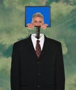 Funny Businessman, Technology, Computer, Suit Royalty Free Stock Photo