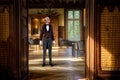 Funny Butler, Servant, Snob, Mansion Royalty Free Stock Photo