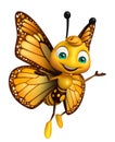 funny Butterfly cartoon character