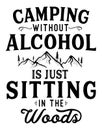 Funny Camping Outdoor Poster Quote
