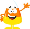 Funny Candy Corn Flat Design Waving