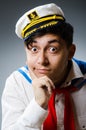Funny captain sailor