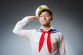 Funny captain sailor