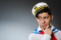 Funny captain sailor