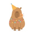 Funny capybara Happy Birthday greetings