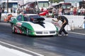 Funny car in preparation on the race track Royalty Free Stock Photo