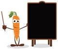 Funny carrot and a blackboard